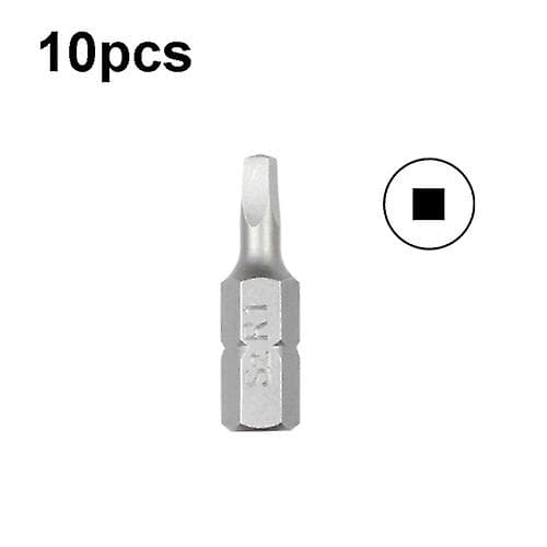 Mordely 10pcs Electric Screwdriver Short Bit Strong Magnetic Screwdriver Bits - Square R1