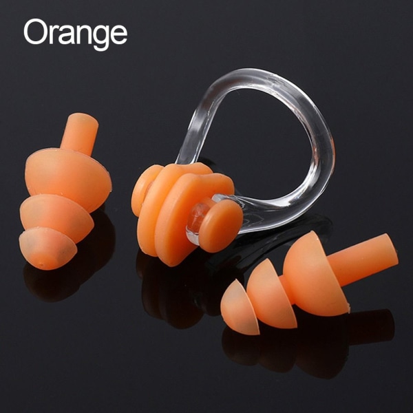 Mordely 4 set Nose Clip Öronpropp ORANGE Orange