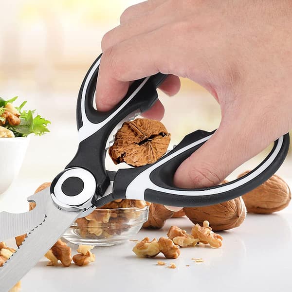 Kitchen Scissors, Sharp Multifunction Stainless Steel Scissors, Kitchen Scissors With Lid And Bottle Opener For Chicken, Poultry, Fish, Meat, Vegetabl