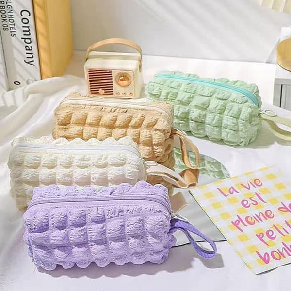Kawaii Puffs Case Pennväska VIT White