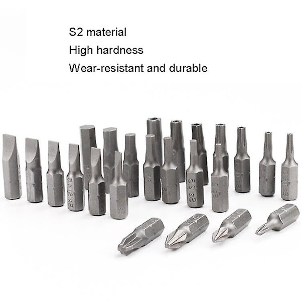 Mordely 10 Electric Screwdriver Short Bits Strong Magnetic Screwdriver Bits - Square R2