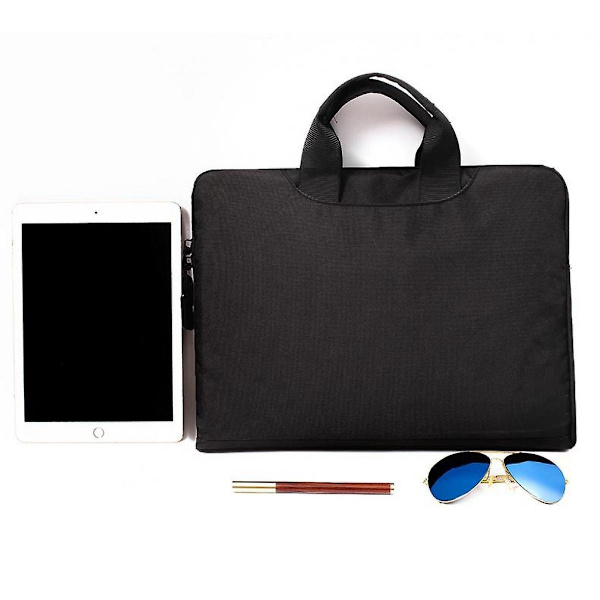 Conference Portable Briefcase Mens Large-capacity Oxford Cloth File Bag Customized Business Laptop Bag Black)