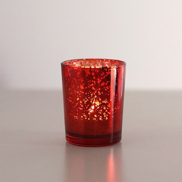 Mordely Ljusstake Cup Starry Sky Glas Ljusstake RÖD Red
