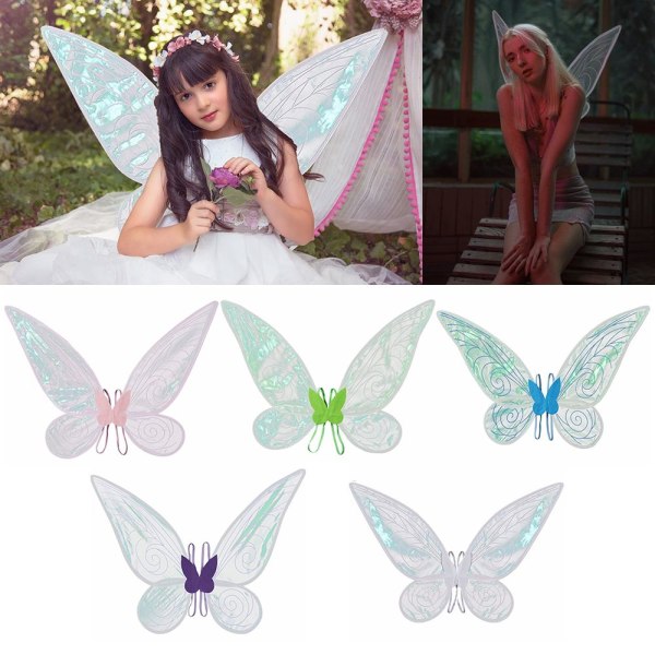 Mordely Halloween kostymer Fairy Wings Dress-Up Wings pink