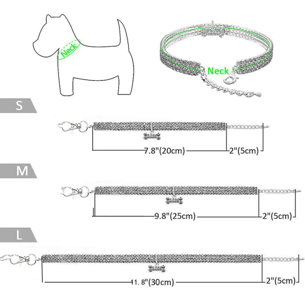 2023 Pet Collar With Diamond, Adjustable Crystal Diamond Elastic Bone Pendant For Wedding Cats And Dogs