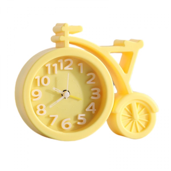 Creative Office Desktop Bicycle Alarm Clock Bedroom Bedside Clock Creative Simple Reminder Alarm Clock Clock (yellow)