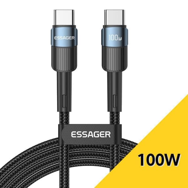Mordely USB-C-kabel Typ-C Laddningskabel SVART Black