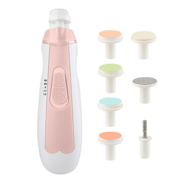 Mordely 7-i-1 Baby Nageltrimmer Elektrisk multifunktions ROSA pink