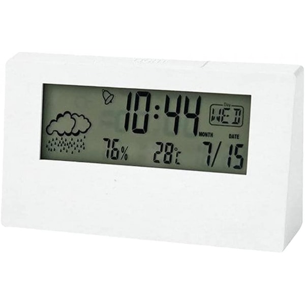 Indoor Digital Clock, Thermometer, Alarm Clock With Light Lcd, Easy-to-read Day Of The Week, Calendar Reminder, Home Weather Monitoring