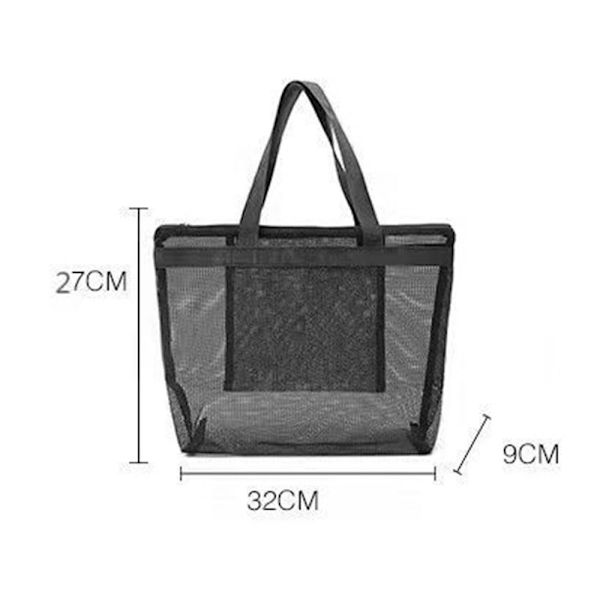 Mordely Beach Mesh Bag Toalettväska GRÅ grey