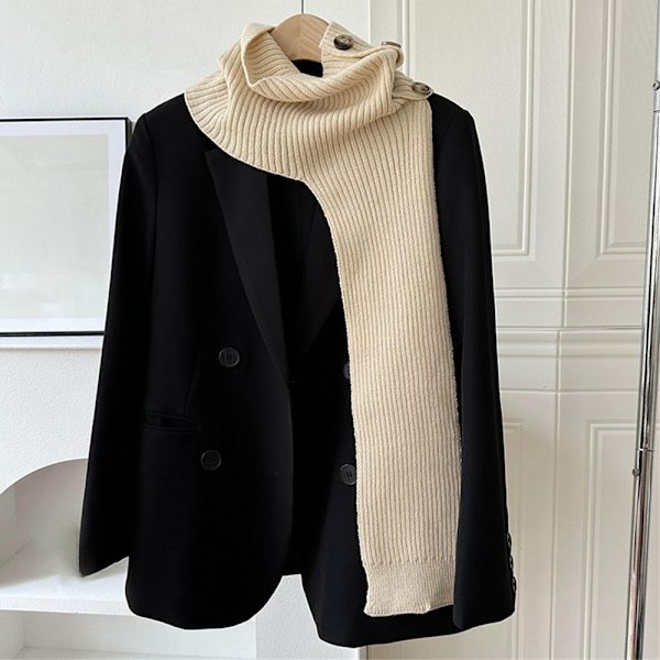 Sjal Fake Collar KAFFE coffee