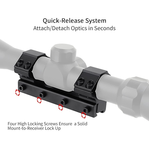 Dovetail Rail Mount Rings Adapter 11mm Dovetail Rail For Rifle Scope Ring Aluminum Tactical Low Profile 25.4mm