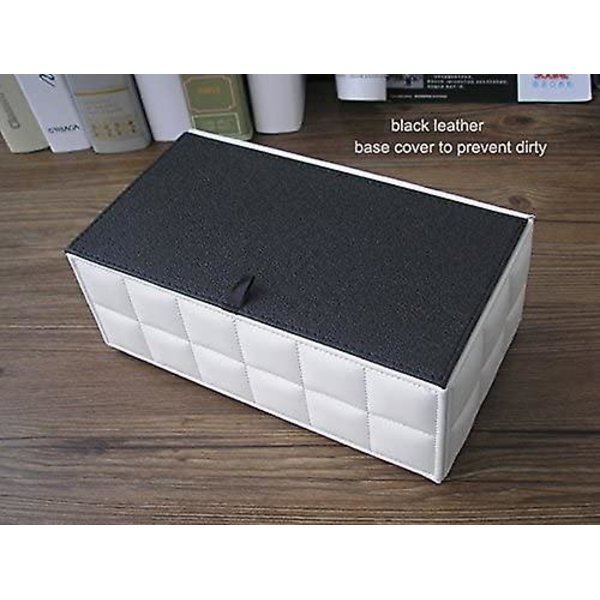 2023 Rectangular Leather Tissue Box (white)