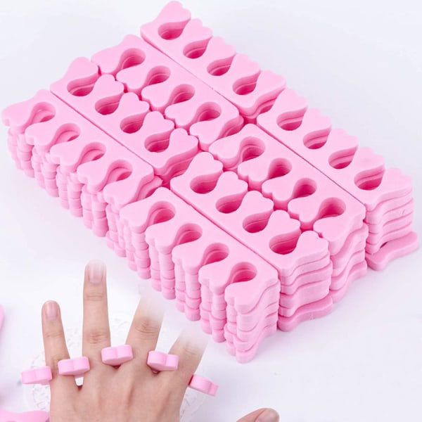 Mordely 50 Pieces Toe Separators And Finger Separators For Nail Polish, Soft Sponge Toe Separator Spacer Nail Art Manicure Pedicure Tools