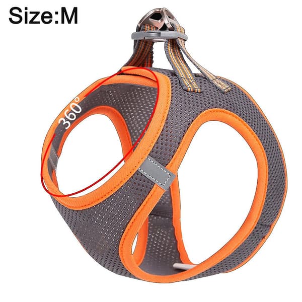 Night Vision Reflective Dog Traction Rope Chest Strap Reflective Pet Ves