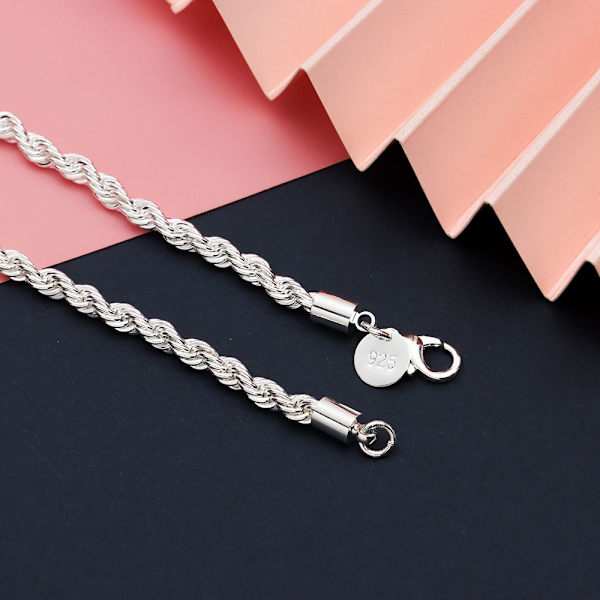 Mordely Twisted Rope Chain Necklace 925 Sterling Silver 20 INCH 20 INCH 20 inch