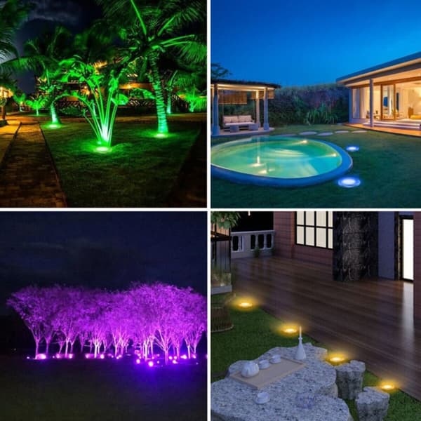 Mordely Gräsmatta Lampa Solar Ground Lights VIT White
