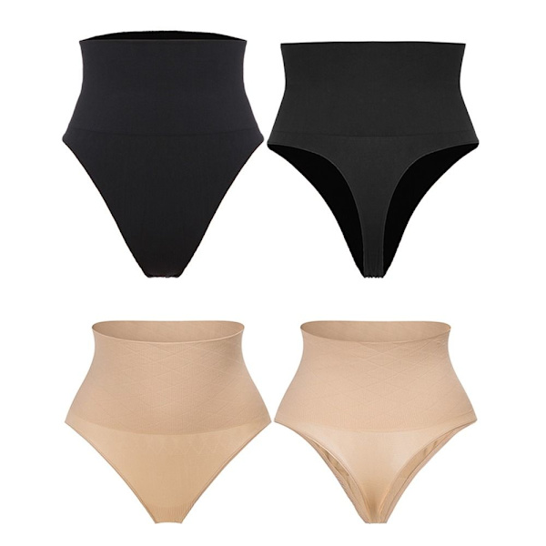 Mordely Hög midja stringtrosa form slimmande trosor APRICOT Apricot XXL