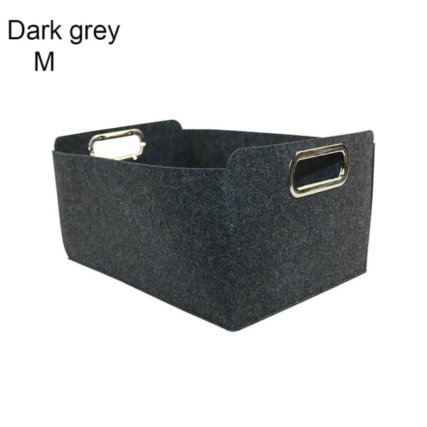 Mordely Filt Förvaringskorg Kläder Organizer Diverse Behållare ÖRK Dark grey M