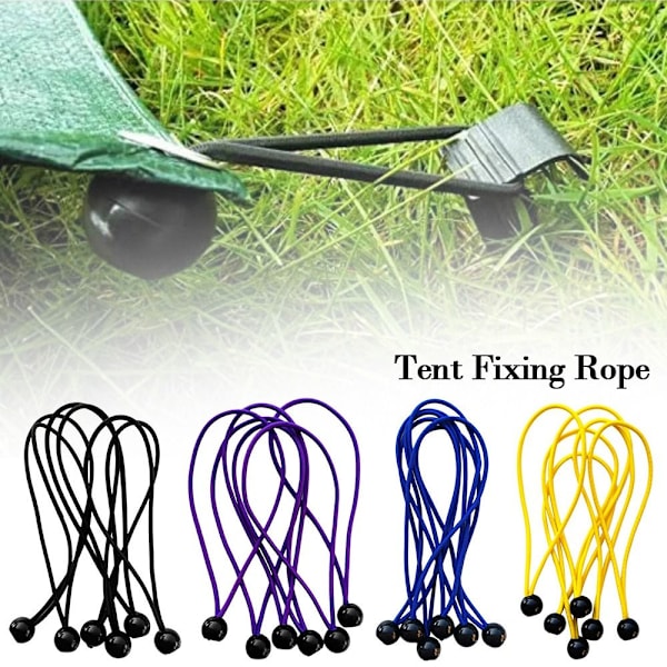 Mordely 5 st Elastisk repboll Bungee-snöre GUL Yellow
