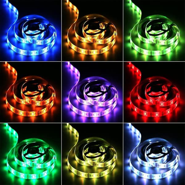 6.56ft Cisea Battery Powered Led Strip Lights Remote Control 24 Keys Diy Indoor Outdoor Decoration