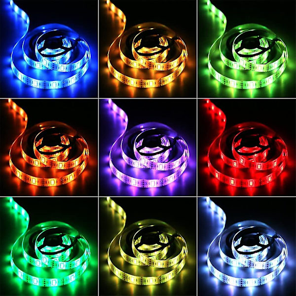 Mordely 6.56ft Cisea Battery Powered Led Strip Lights Remote Control 24 Keys Diy Indoor Outdoor Decoration
