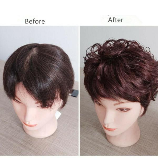 Mordely Curly Clip-On Hair Topper Hair Extension BRUN brown