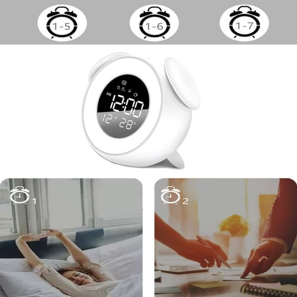 Wake Up Light Digital Led Musikalarm BLÅ Blue