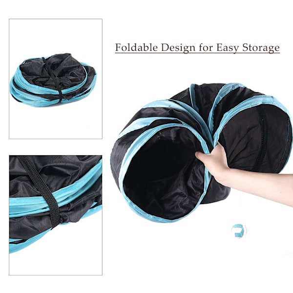 Mordely Hopfällbar T-form Cat Tube Kitty Tunnel Cat Toy