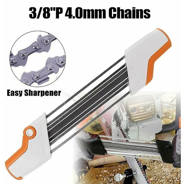 Mordely 2 In 1 File Holder For Chainsaw Chain 3/8&quot; P 4.0 Mm