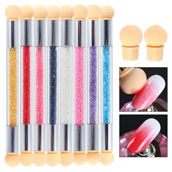 Mordely Ombre nagelborstsvampar Set Gradient 03