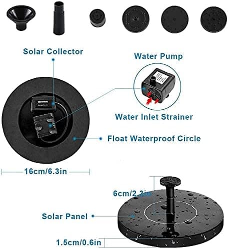 Mordely Solar Fountain Solar Pond Pump Solar vattenpump
