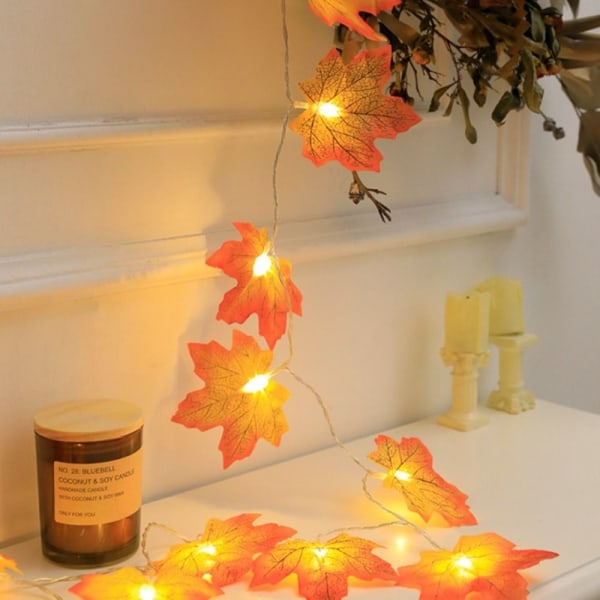 Mordely LED Fairy String Maple Leaves Lamp RÖD 3M 20LEDS Red 3M 20Leds-3M 20Leds