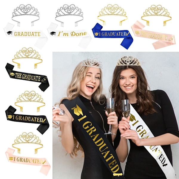 Mordely 2023 Graduation Sash Graduation Satin STYLE 3