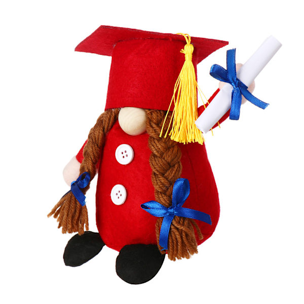 Graduation Gnome Ansiktsfri docka BLÅ