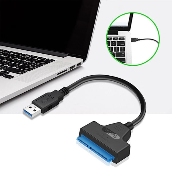 Mordely USB 3.0 till 2.5 tum SATA 3 hårddisk 22-stifts adapterkabel