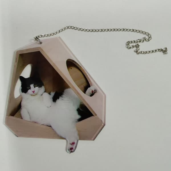 Car Pendant Kitty On The Couch Pattern Multifunctional Acrylic Window Wall Background Hanging Ornaments For Vehicles