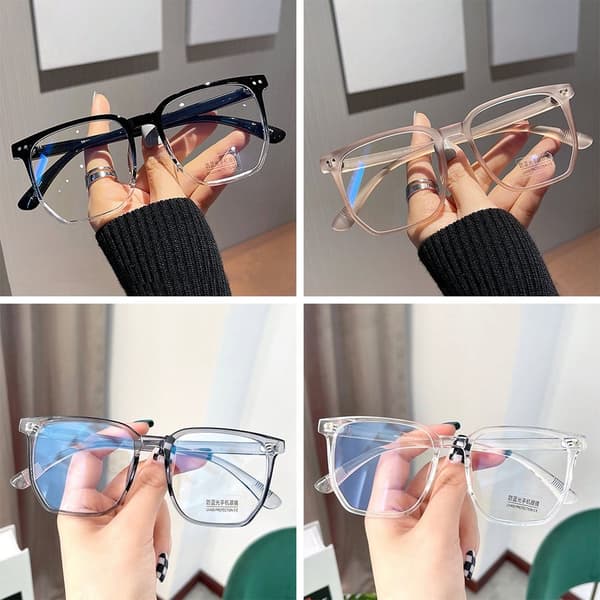 Mordely Anti-Blue Light Glasögon Överdimensionerade glasögon Ultra Light Frame Black
