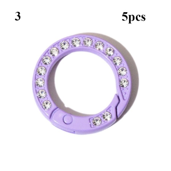 Mordely 5 st fjäder O-ringsspännen Diamantkarbinhake 3