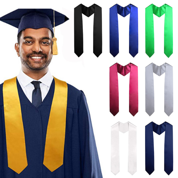 Mordely Graduation Stole Sash Graduation Robes SVART Black