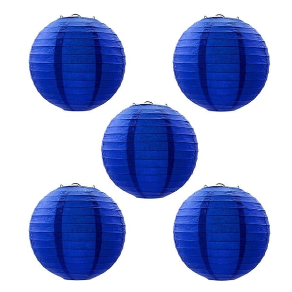 Mordely 5 st kinesiska papper lykta papper Pom Poms 4