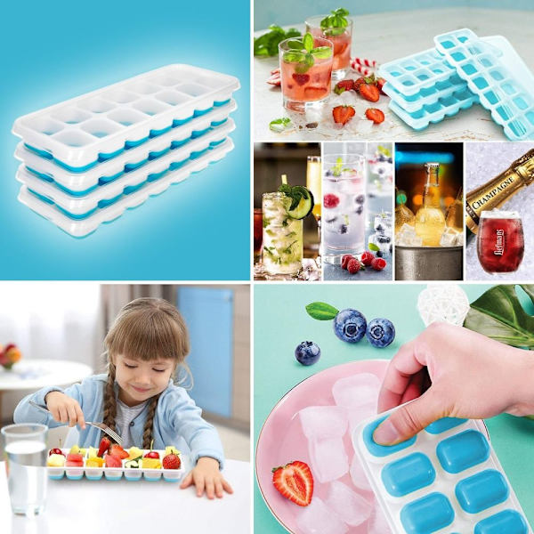 4-pack iskubbrickor Form BLÅ Blue