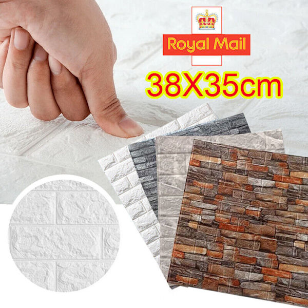 Mordely 10 ST Kakelväggdekal Självhäftande Vattentät 3D-skumpanel white 10PCS