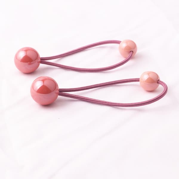 2st Hårband med bollar Bubble Scrunchie MÖRKROSA 2ST 2ST Dark pink 2pcs-2pcs