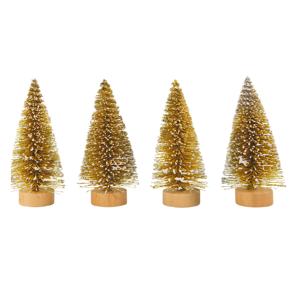 Mini julgranar för juldekoration, konstgjord jul golden