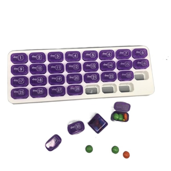 Mordely 31 Grid Pills Box Pill Organizer LILA purple