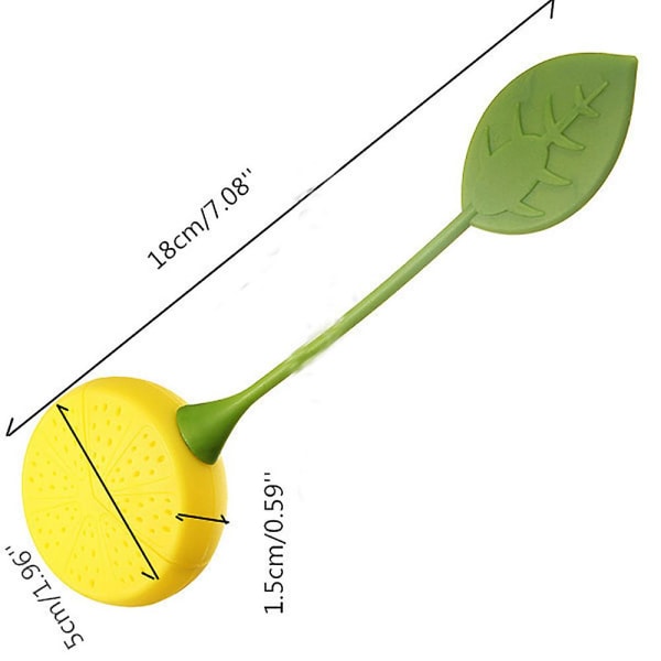 Mordely 1st Tesil Silikon Citron Design Lös teblad Silpåse