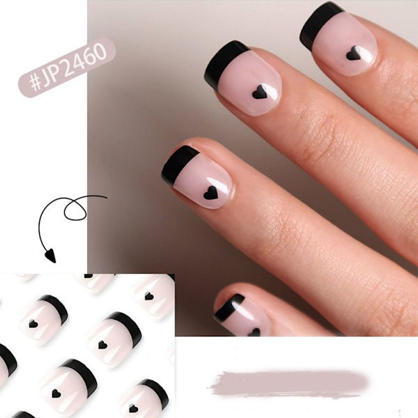 Mordely 24st False Nails Short Square JP2460