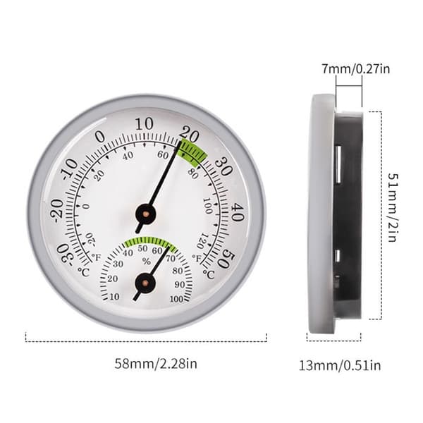 Mordely Pointer Typ Hygrothermograph Termo-hygrometer SVART black