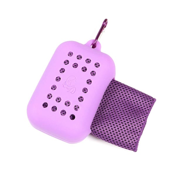 Mordely Kall sporthandduk Fitness Cool handduk LILA Purple